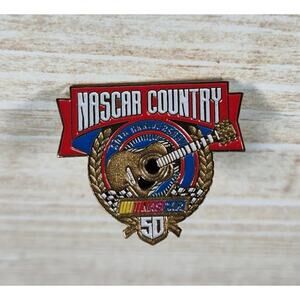 NASCAR Country 50th Anniversary Race Car Pin - Hat, Lanyard, Jacket or Backpack